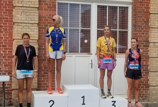 Podium du 18km féminin du trail du château de Gaillon avec Gäelle