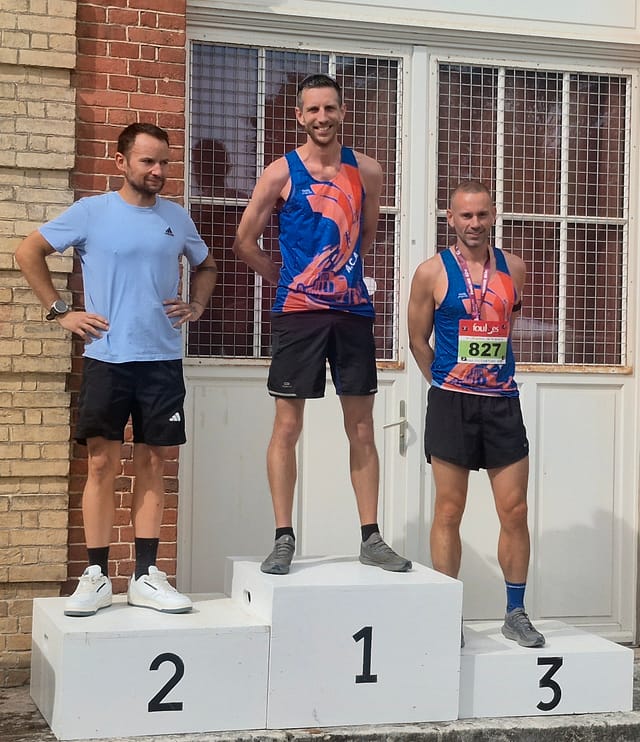 Podium 8km masculin du trail du château de Gaillon avec Quentin et Benoit